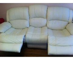 Have one to sell? Sell it yourself Details about  Leather (3 sitter) sofa and - Grafika 1/3