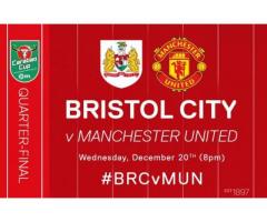 2 TICKETS !!!  Bristol City vs Manchester United AWAY FAN SECTION ! BEST PRICE! - Grafika 1/3