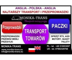 Przeprowadzki UK-Polska, transport paczek, AGD, RTV, palet. - Grafika 1/3