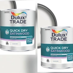 12x 2.5L Dulux Trade undercoat, 2x 2.5L Dulux Satin Water-Based