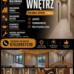 Remonty, wykończenia wnętrz
