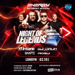 Energy Saturday na Statku Vol. 3 DJ Insane - DJ Drum - DJ Dante - DJ Michael K | Night of Legends 